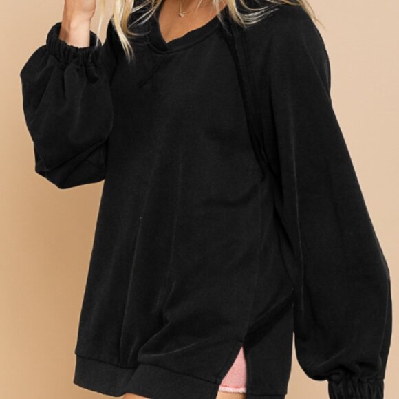 #106 POL French Terry Cross Strap Top - Picture 3 of 4